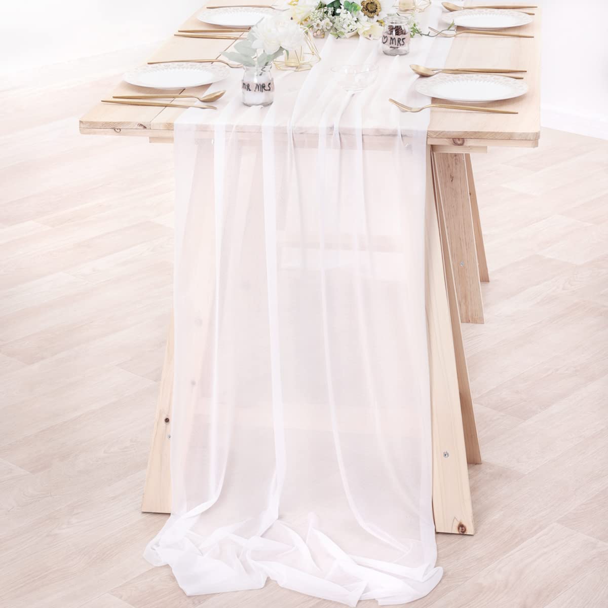 Chiffon Table Runner Nude Shee - огляд і ціна Christmas Table Runner