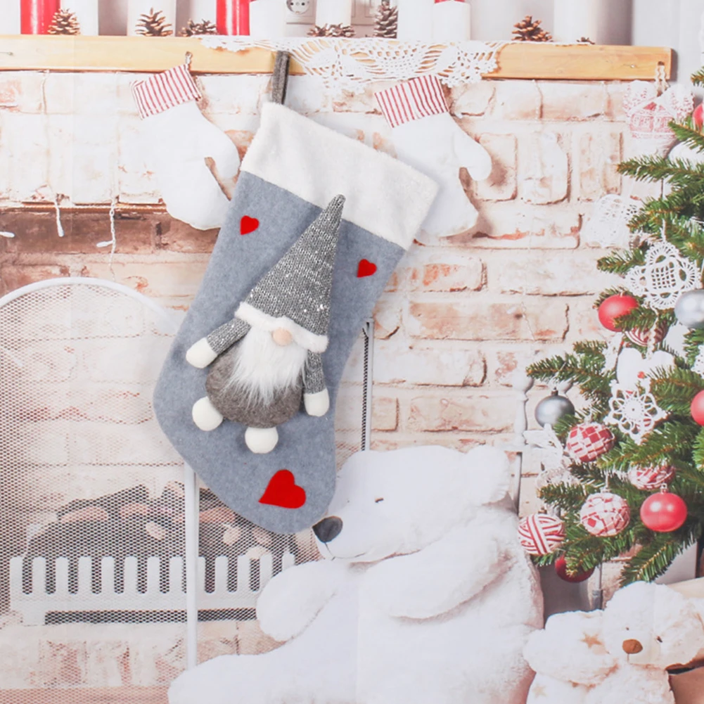 Christmas Plush Santa Claus Fa - огляд і ціна Christmas Stocking Hanging