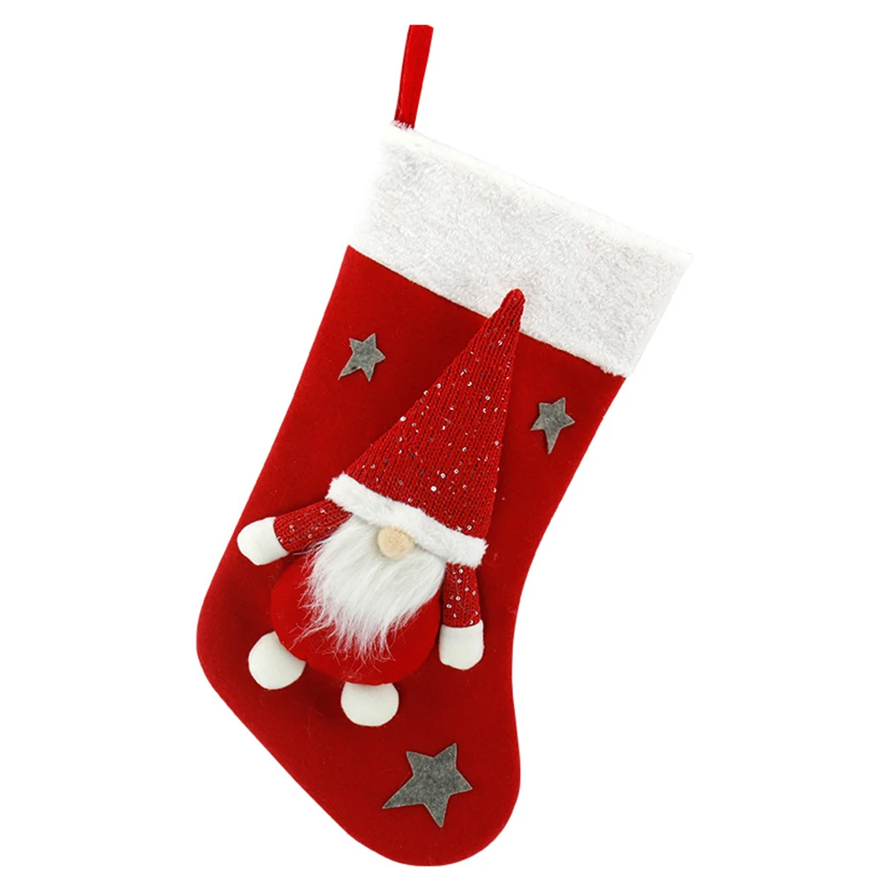 Christmas Plush Santa Claus Fa - огляд і ціна Christmas Stocking Hanging