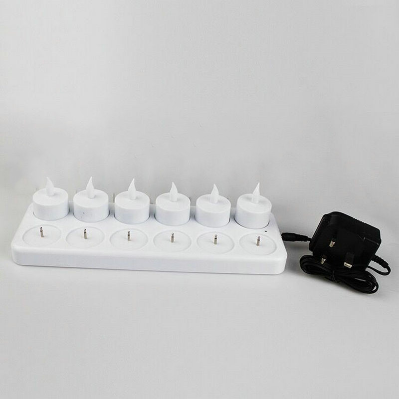 Set of 12 Rechargeable LED Can - огляд і ціна Holiday Candle Set