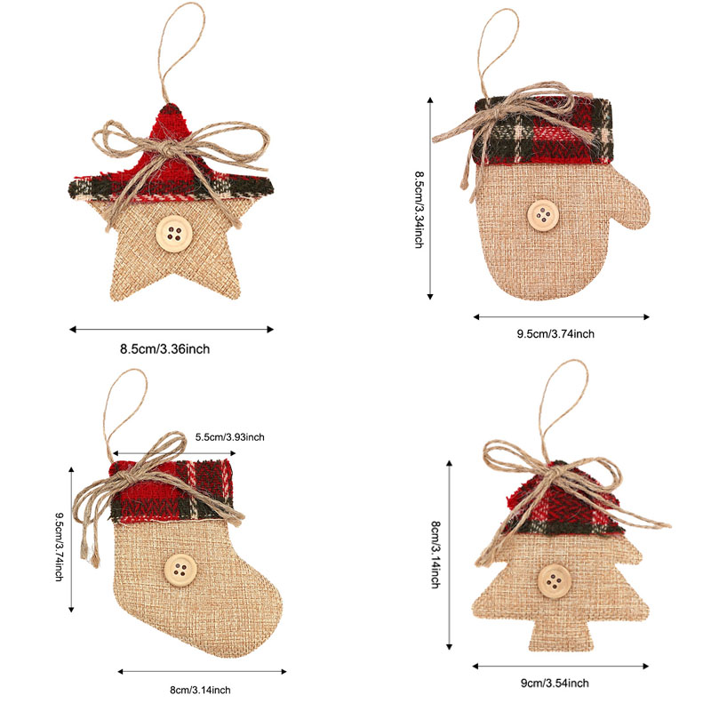4Pcs Christmas Tree Decoration - огляд і ціна Christmas Stocking Hanging