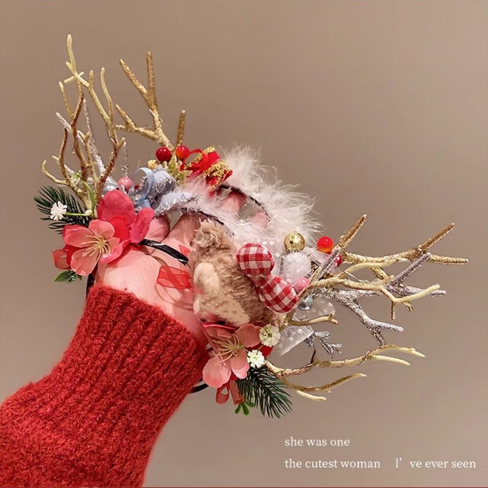 Plush LED Christmas Headband G - огляд і ціна Reindeer Antlers Headband