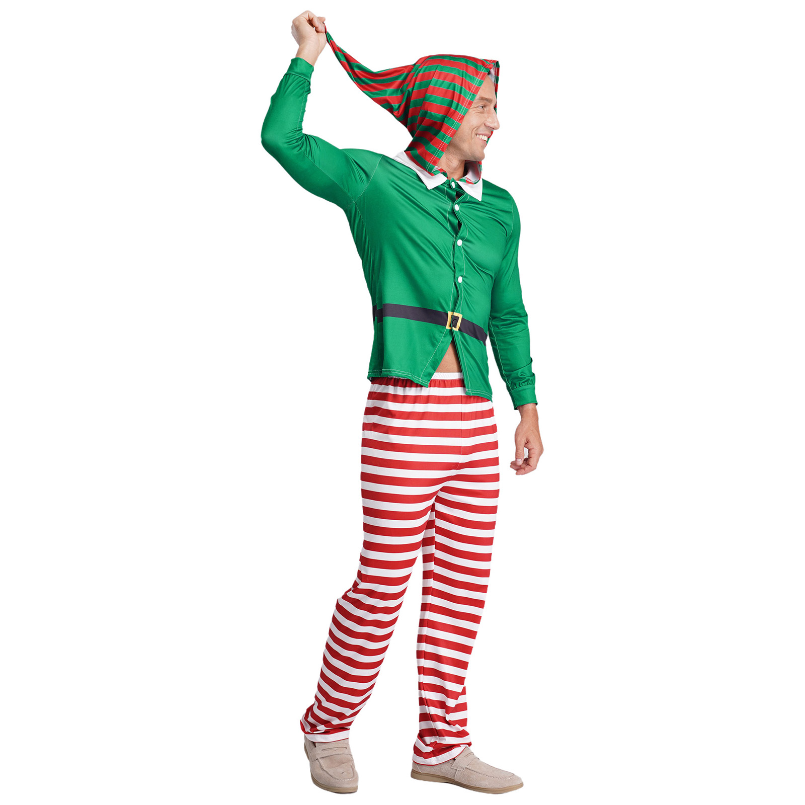 Mens Christmas Elf Pajamas Par - огляд і ціна Elf Costume Christmas