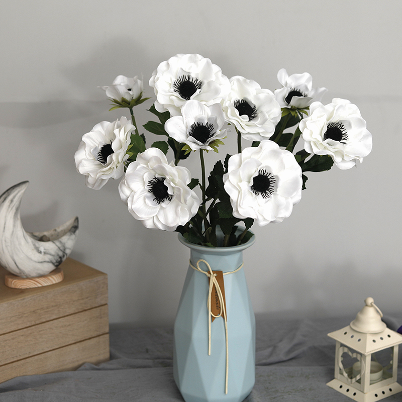 New 3 Heads Anemone Fake Flowe - огляд і ціна Christmas Wreath Fake