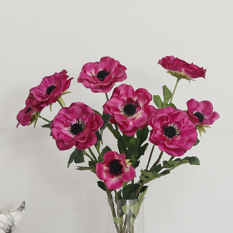 New 3 Heads Anemone Fake Flowe - огляд і ціна Christmas Wreath Fake