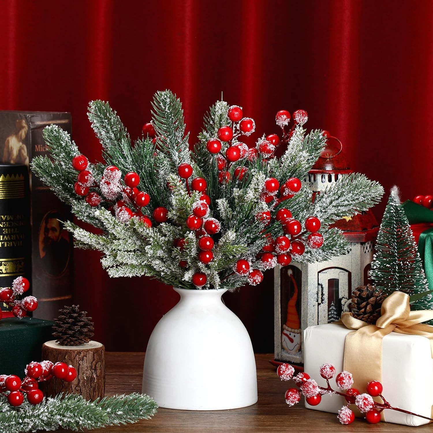 Artificial Snow White Pine Bra - огляд і ціна Christmas Wreath Fake