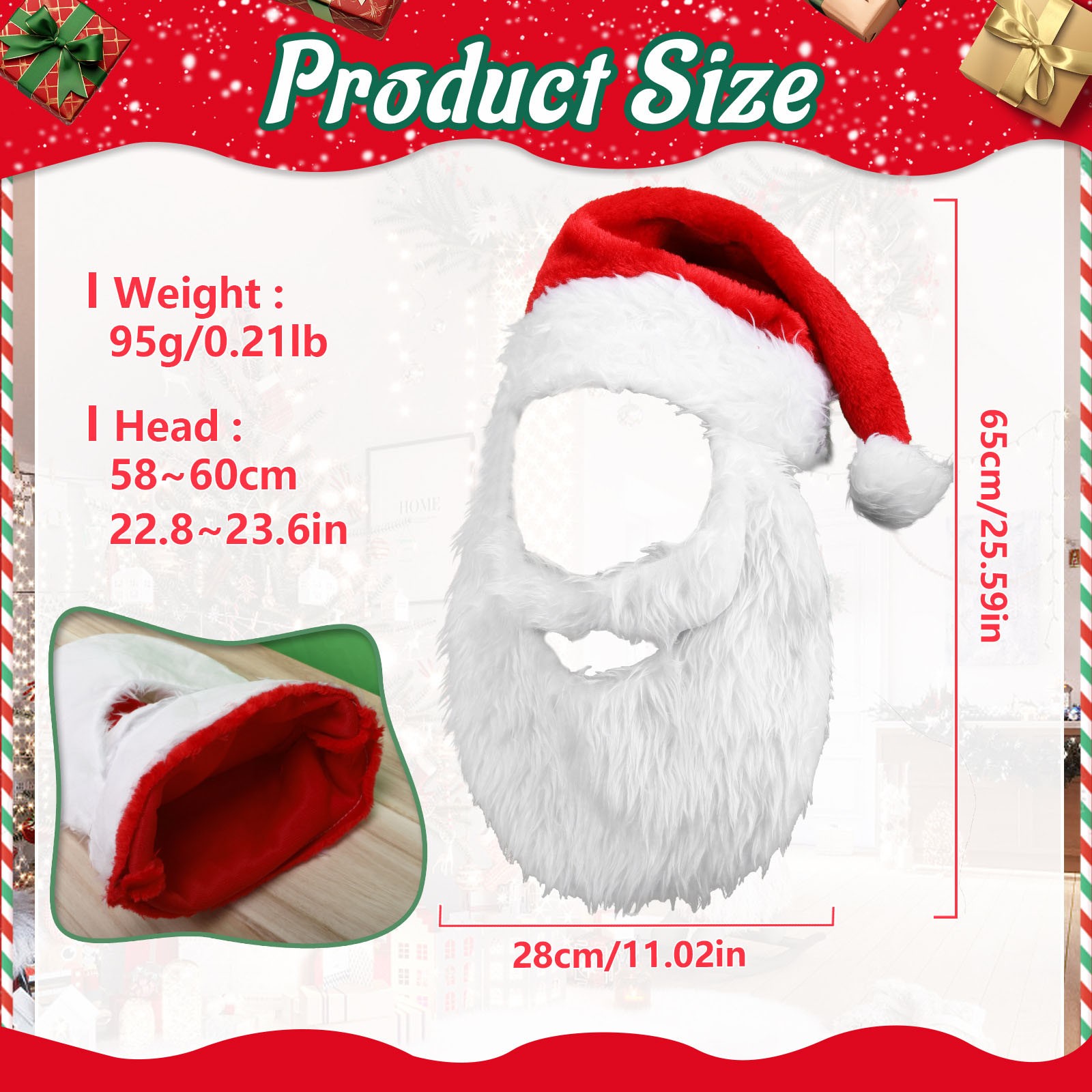 New Adults Ball Plush Christma - огляд і ціна Santa Hat Plush