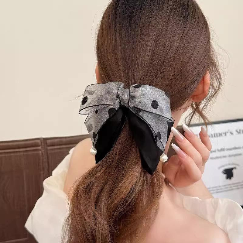 Elegant Gray Polka Dot Bow Hai - огляд і ціна Ribbon Bow Gift