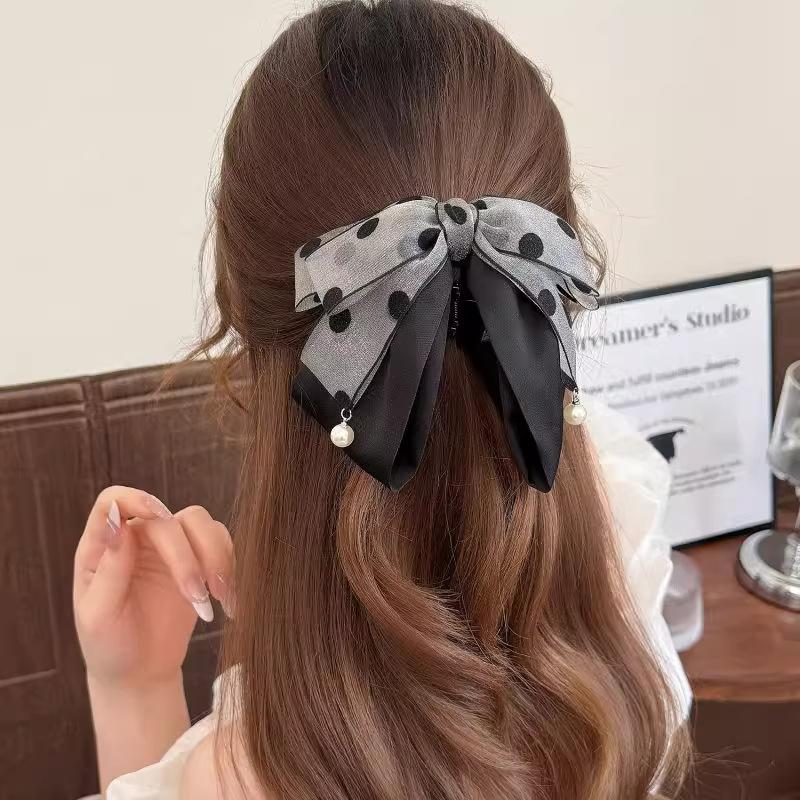 Elegant Gray Polka Dot Bow Hai - огляд і ціна Ribbon Bow Gift