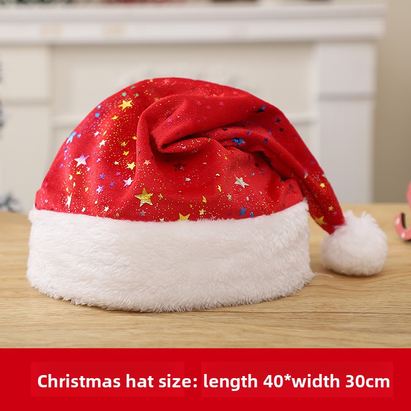 Adult Santa Hat with Colorful  - огляд і ціна Santa Hat Plush