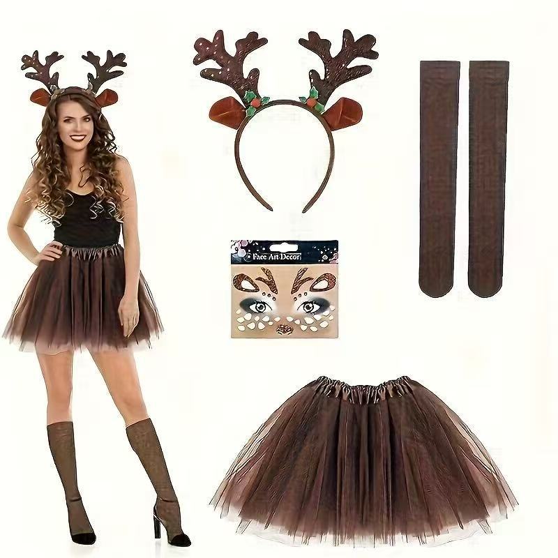 Reindeer Costume Set Antler He - огляд і ціна Reindeer Antlers Headband