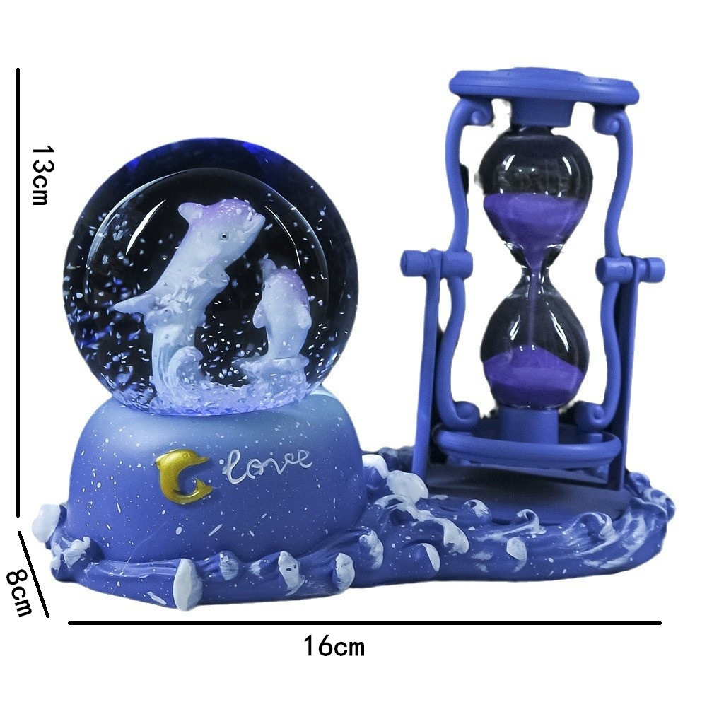 Dolphin Hourglass Timer Crysta - огляд і ціна Snow Globe Musical