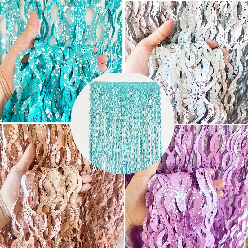 1X2M Star Colorful Rain Tinsel - огляд і ціна Tinsel Garland Decoration