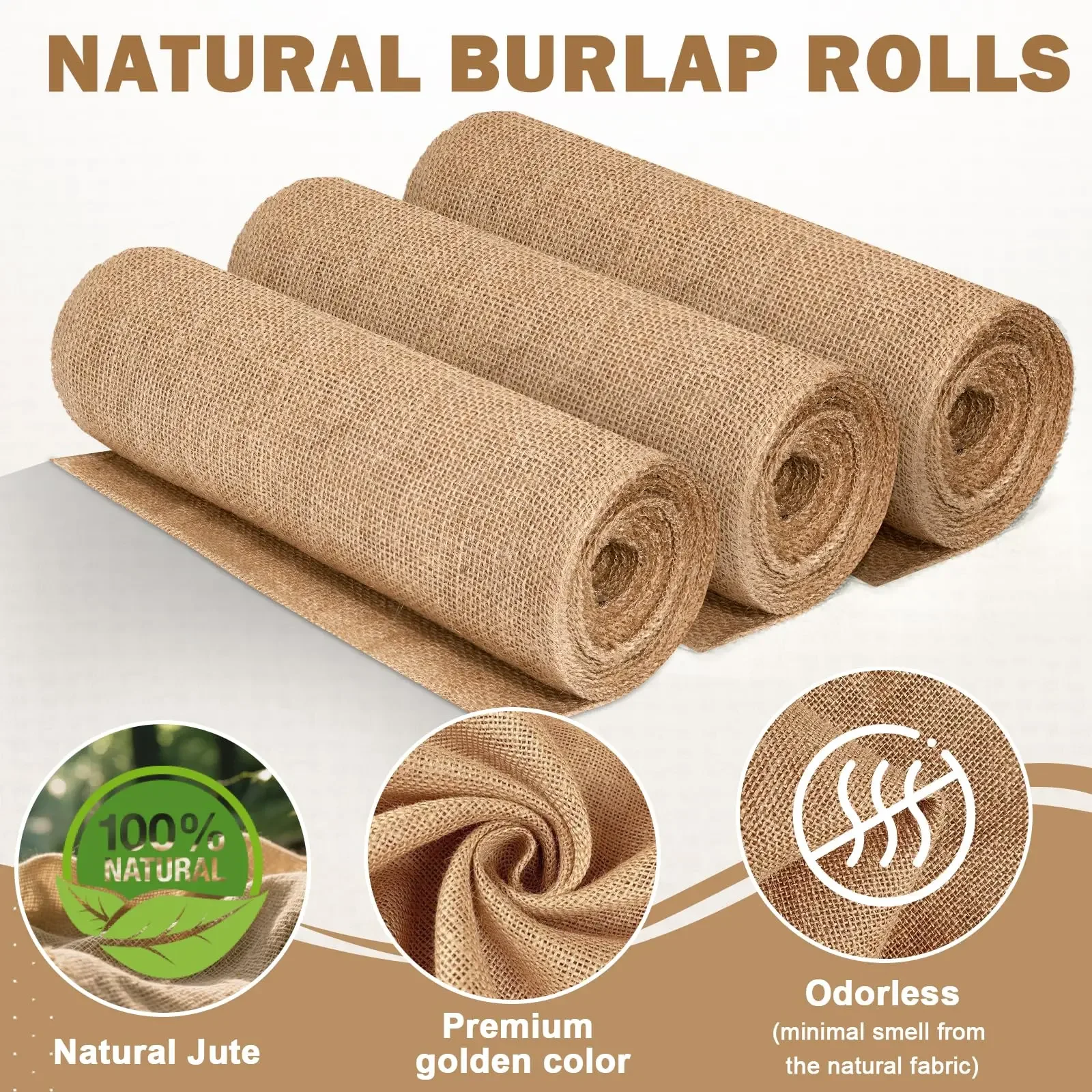New Desig Beige Burlap Roll 30 - огляд і ціна Christmas Table Runner