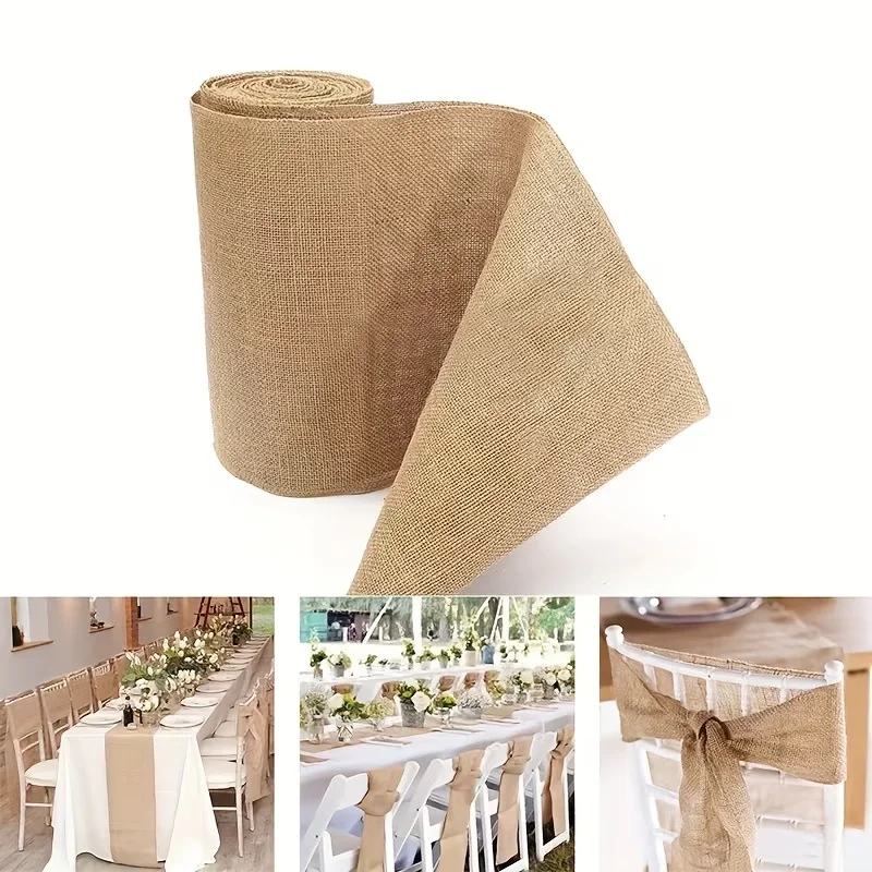 New Desig Beige Burlap Roll 30 - огляд і ціна Christmas Table Runner