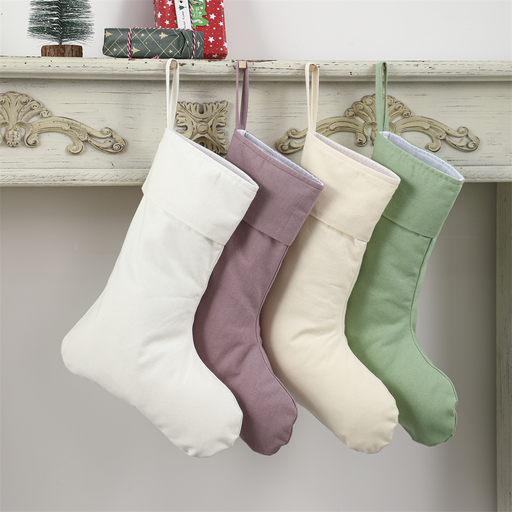 Linen Christmas Stocking Xmas  - огляд і ціна Christmas Stocking Hanging