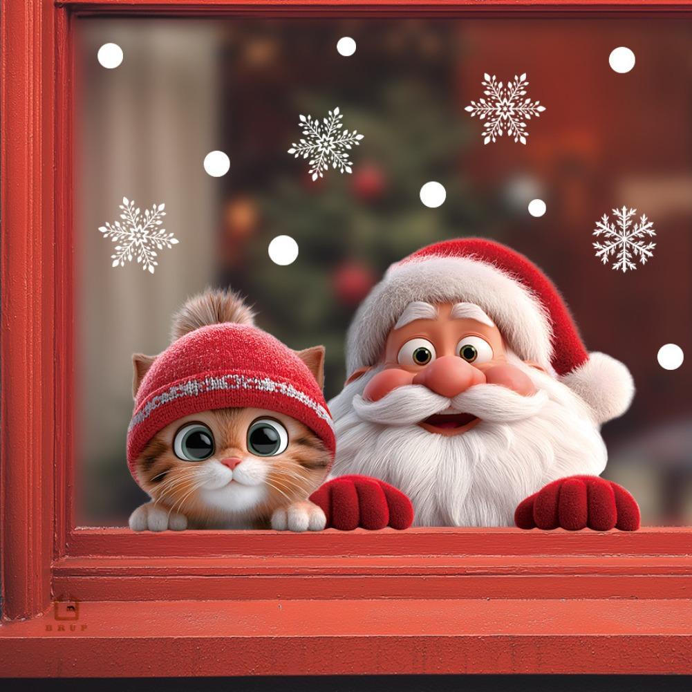 2pcs Christmas Window Clings S - огляд і ціна Snowflake Window Decal