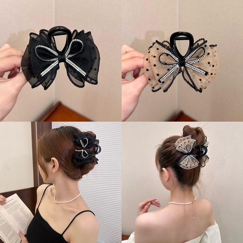 New Elegant Mesh Bow Hair Clip - огляд і ціна Ribbon Bow Gift