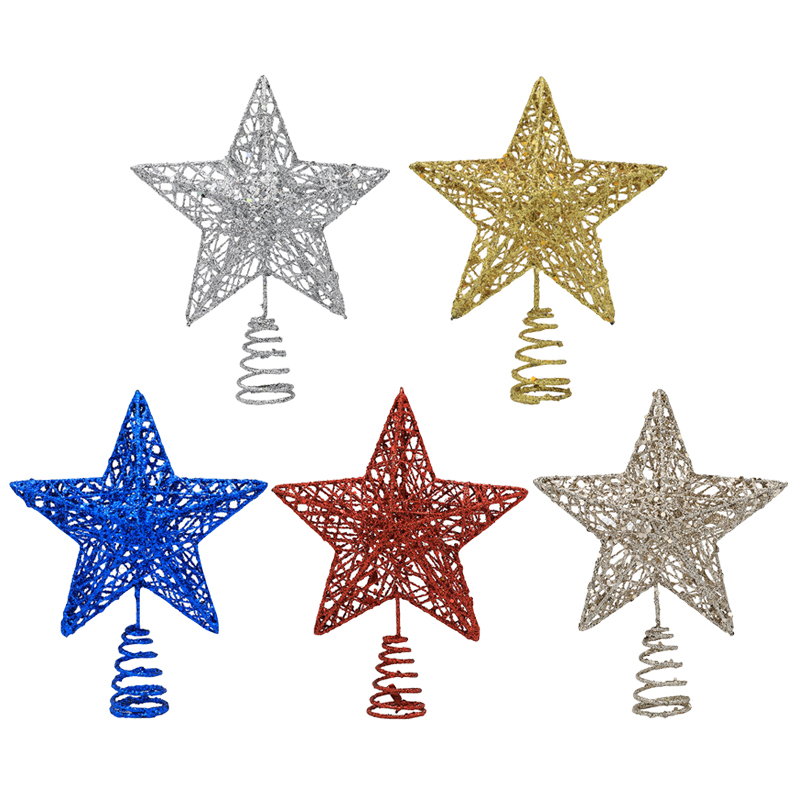 1pc Gold/Silver/Red/Blue Glitt - огляд і ціна Star Tree Topper