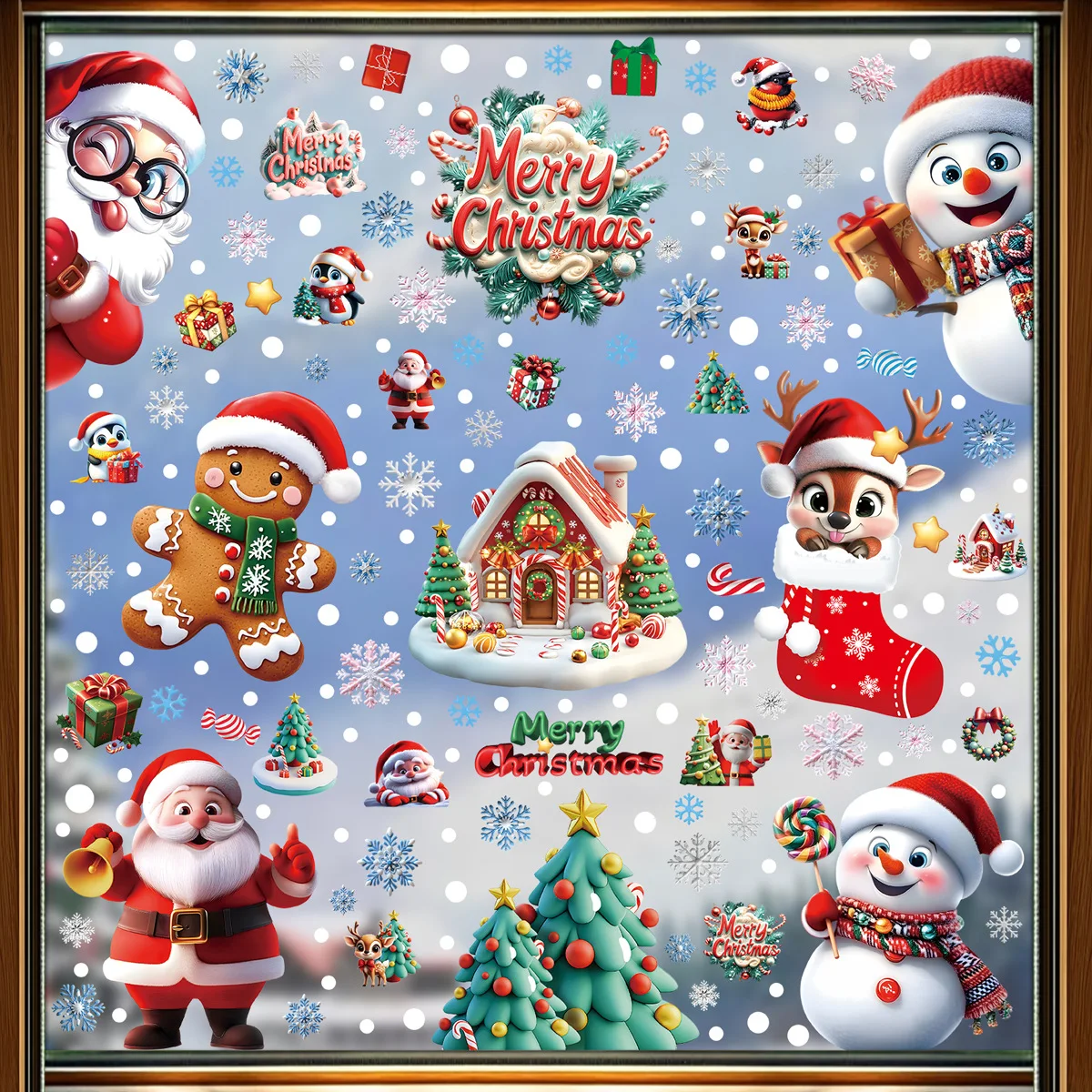 2025 Christmas Static Window C - огляд і ціна Snowflake Window Decal