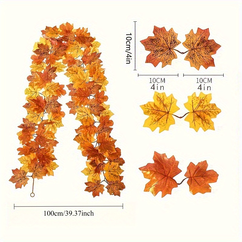100CM Autumn Artificial Maple  - огляд і ціна Christmas Wreath Fake
