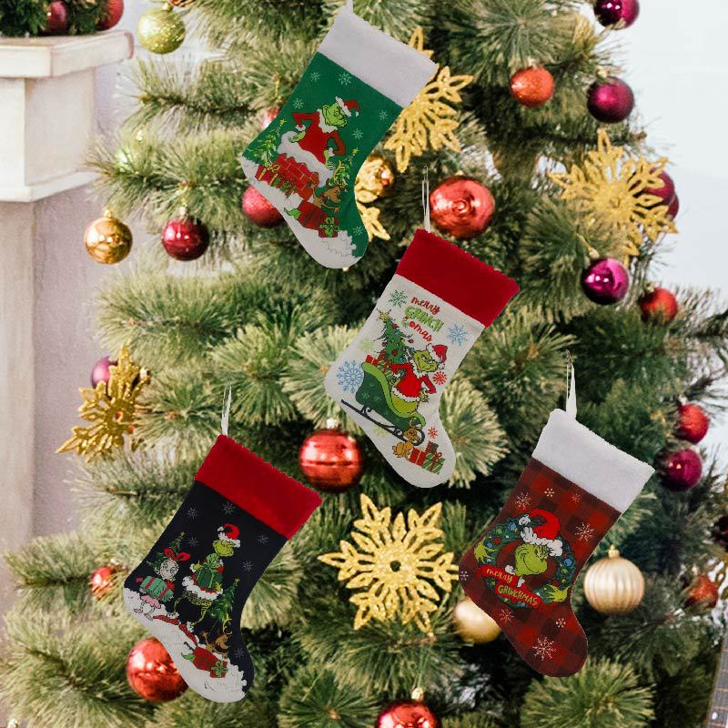 Christmas Stocking Grinch Sock - огляд і ціна Christmas Stocking Hanging