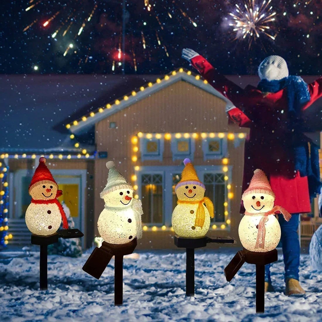 Christmas Snowman Solar Garden - огляд і ціна Christmas Lights Outdoor