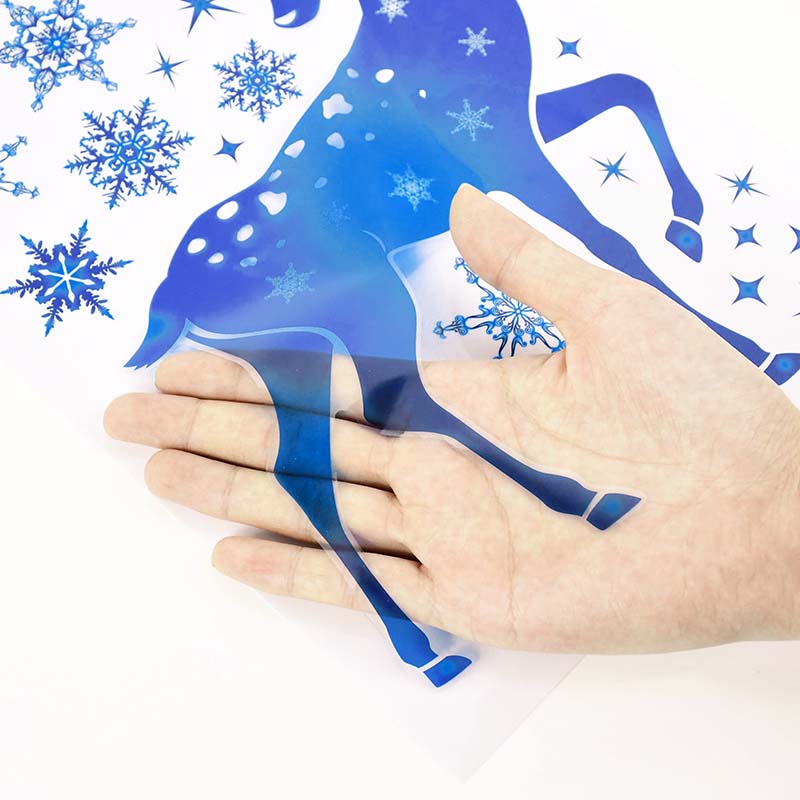 Christmas Window Stickers Elk  - огляд і ціна Snowflake Window Decal