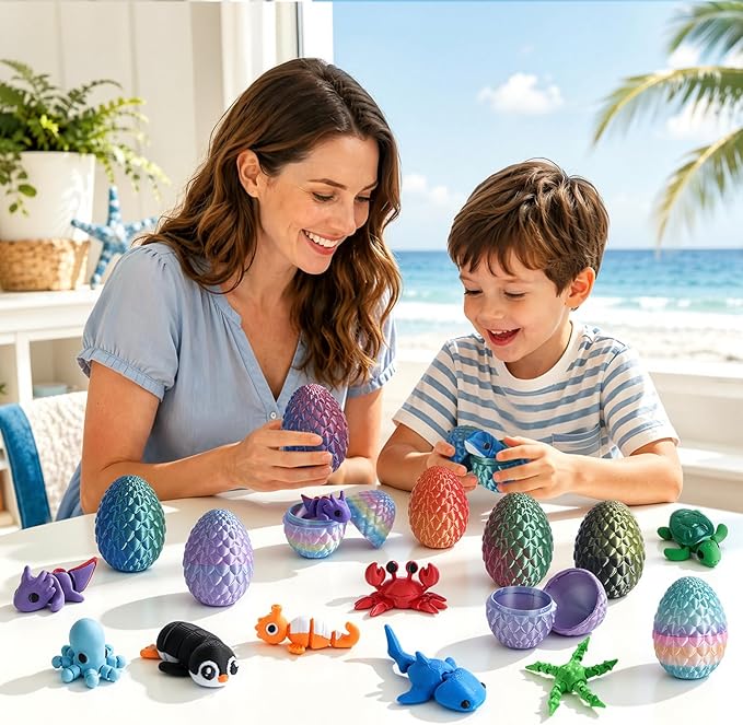 24pcs 3D Printed Surprise Egg  - огляд і ціна Advent Calendar Gift