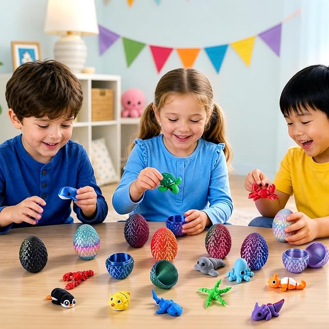 24pcs 3D Printed Surprise Egg  - огляд і ціна Advent Calendar Gift