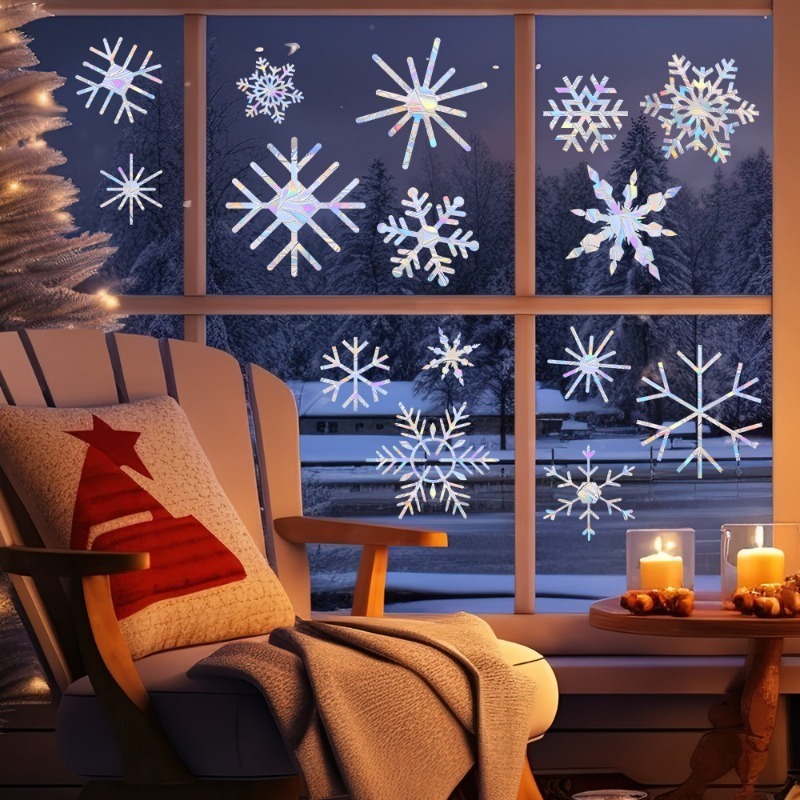 Xmas Snowflake Pattern Rainbow - огляд і ціна Snowflake Window Decal