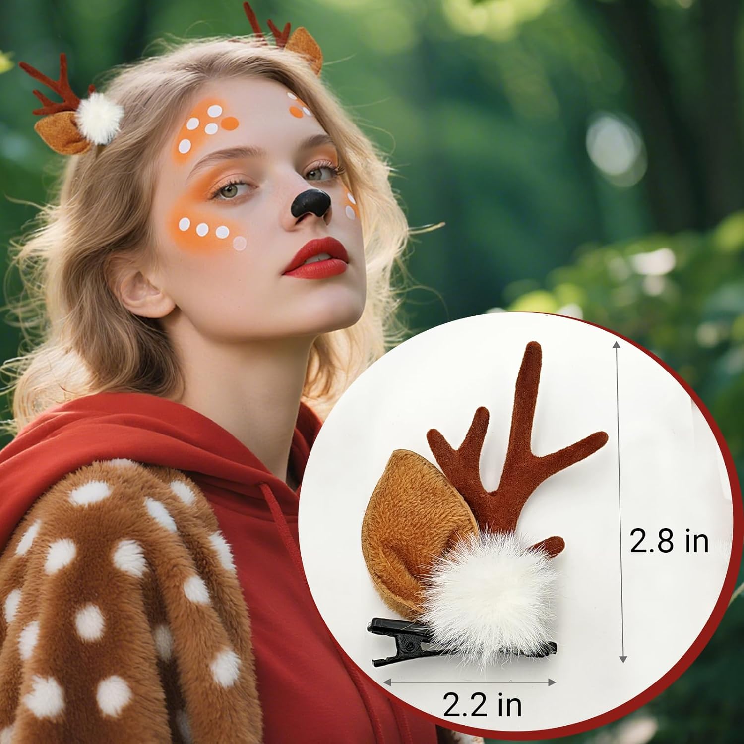 1/2Pairs Small Deer Ears Antle - огляд і ціна Reindeer Antlers Headband