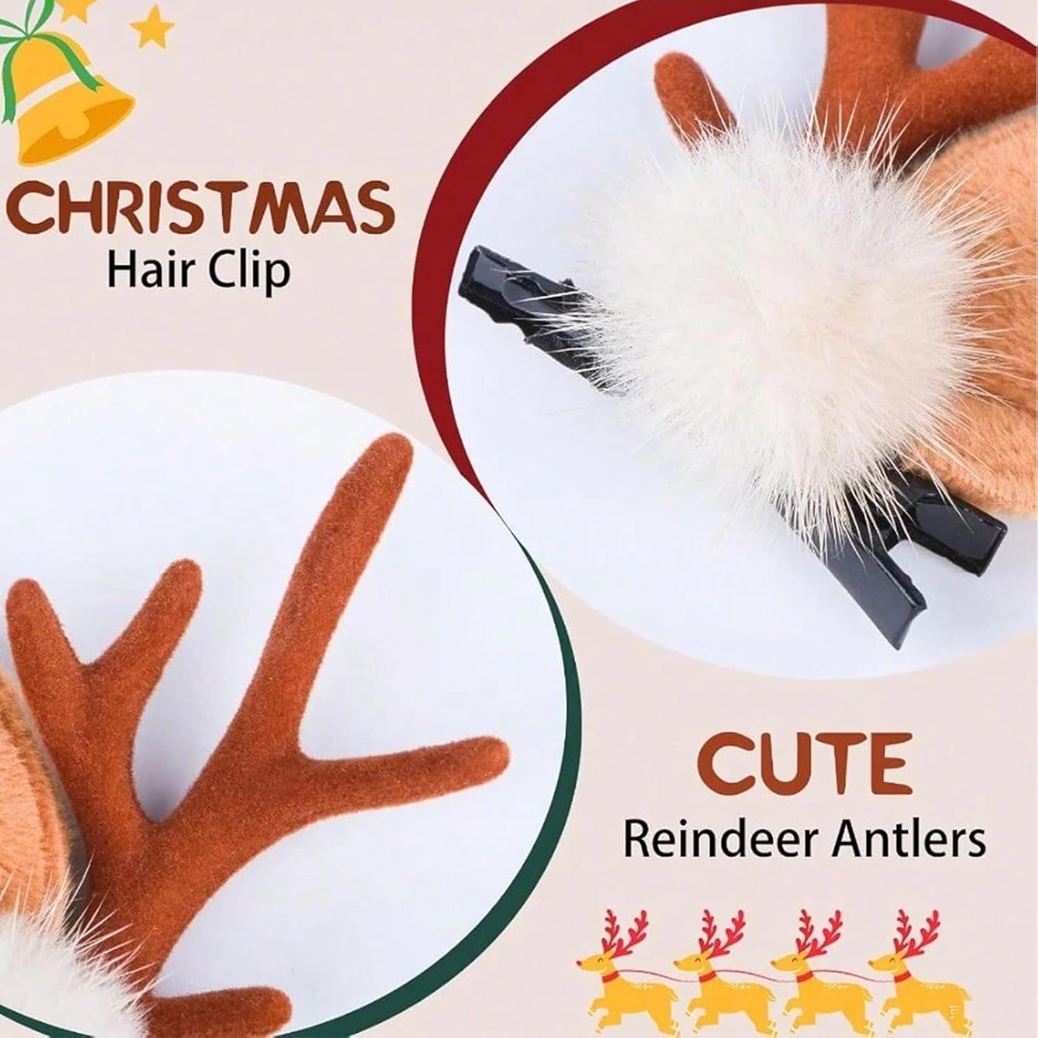 1/2Pairs Small Deer Ears Antle - огляд і ціна Reindeer Antlers Headband