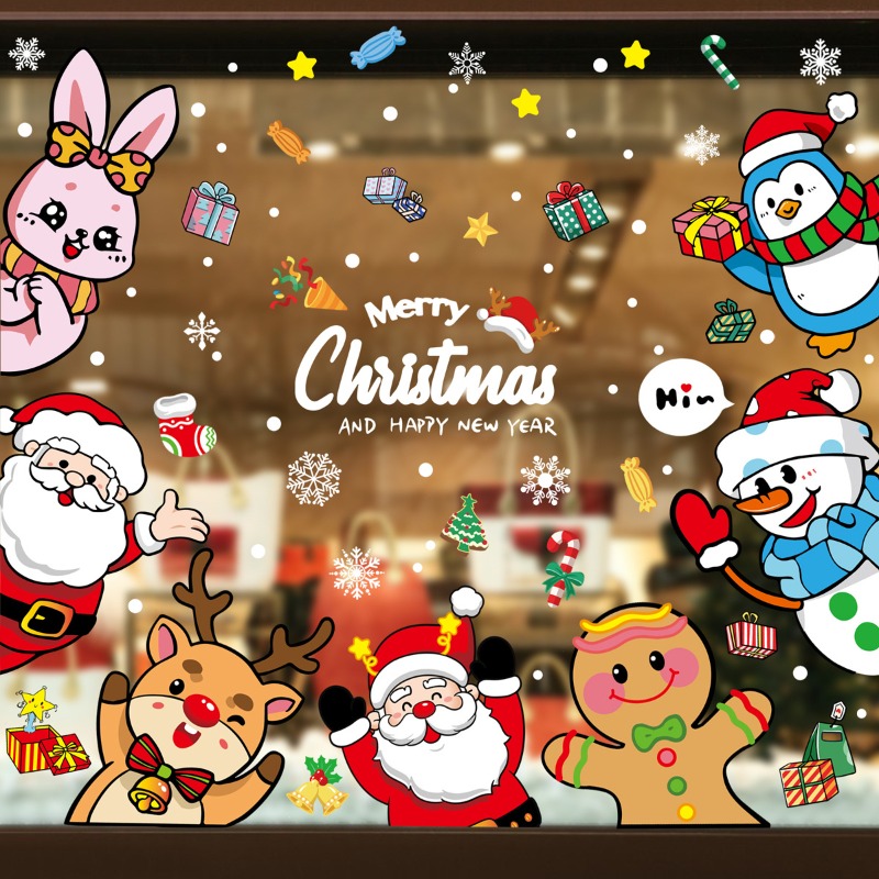 2025 Christmas Decorative Glas - огляд і ціна Snowflake Window Decal